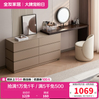 全友家居现代简约梳妆台斗柜一体轻奢高级感主卧转角梳妆台