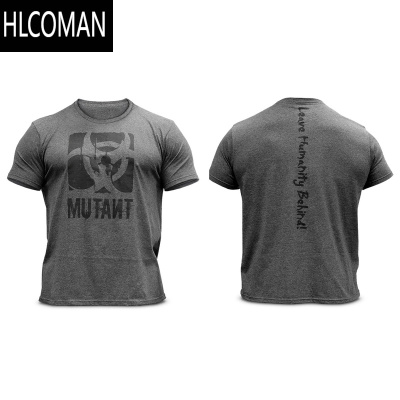 HLCOMAN新款魔兽撸铁健身短袖T恤男潮牌棉宽松运动训练服弹力跑步衣服