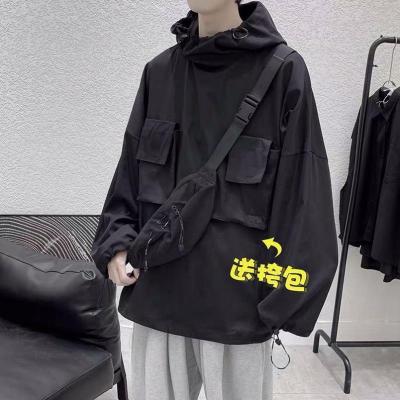 冲锋衣外套男春秋款韩版宽松百搭潮流帅气酷潮春装青少年工装夹克苏宁放心购定制产品