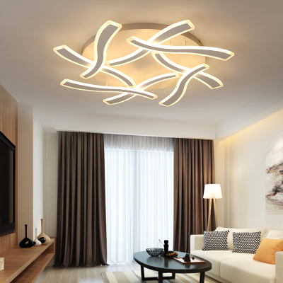 吸顶灯餐厅卧室灯简约现代LED灯时尚大气铁艺亚克力房间灯