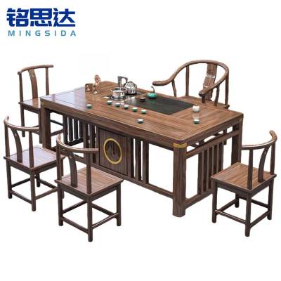 铭思达茶桌1.6米5椅套