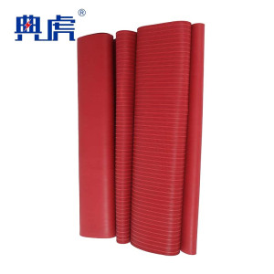 典虎 绝缘橡胶板 红色条纹8mm*1m*10m 卷