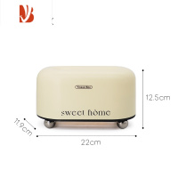 三维工匠北欧ins风桌面纸巾盒抽纸盒客厅家用餐巾纸收纳盒奶油风纸抽盒 奶油色带脚