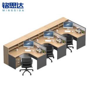 铭思达屏风办公桌F型三人位套
