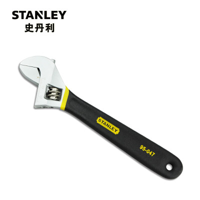 史丹利(STANLEY)开口扳手活口双色沾塑柄活动扳手 10″ 95-048-1-23