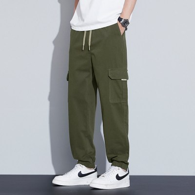 美式工装风休闲裤男2026新款宽松多口袋束脚裤舒适卫裤夏季九分裤