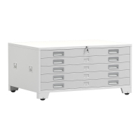 臻远 ZY-DTGA-4 工程图纸柜收纳柜 白色0号单节柜