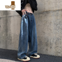 YANXU日系cityboy裤子潮流痞帅宽松牛仔裤男夏季百搭直筒拖地阔腿长裤