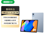 联想(Lenovo)小新平板11 11英寸小新pad平板电脑护眼2.5K超清大屏 天玑6300AI 旗舰性能AI伴学 6G+128GB WIFI 天青色
