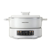 摩飞电火锅分体式设计一键计时智能预约清洗便捷白色MR8902