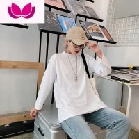 七斓2023新款韩版夏天半高领t恤女短袖ins风宽松百搭中长款上衣T