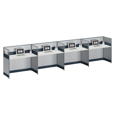 臻远ZYGW-027职员桌办公桌屏风工作卡位 直排四人位