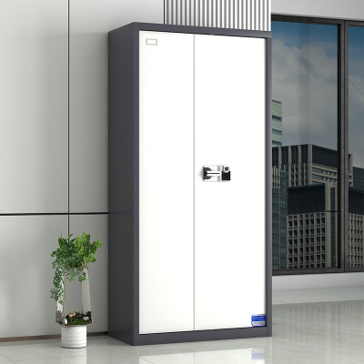 鑫星奈 XXN40615037 钢制保密柜保险柜保密档案资料柜 灰白套通门智能指纹密码锁