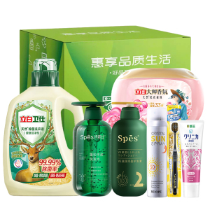 诗裴丝洗护套装共1000ml+玥之秘防晒喷雾180ml+立白洗衣液+凝珠共2300g+惠百施牙刷*1+狮王牙膏130g
