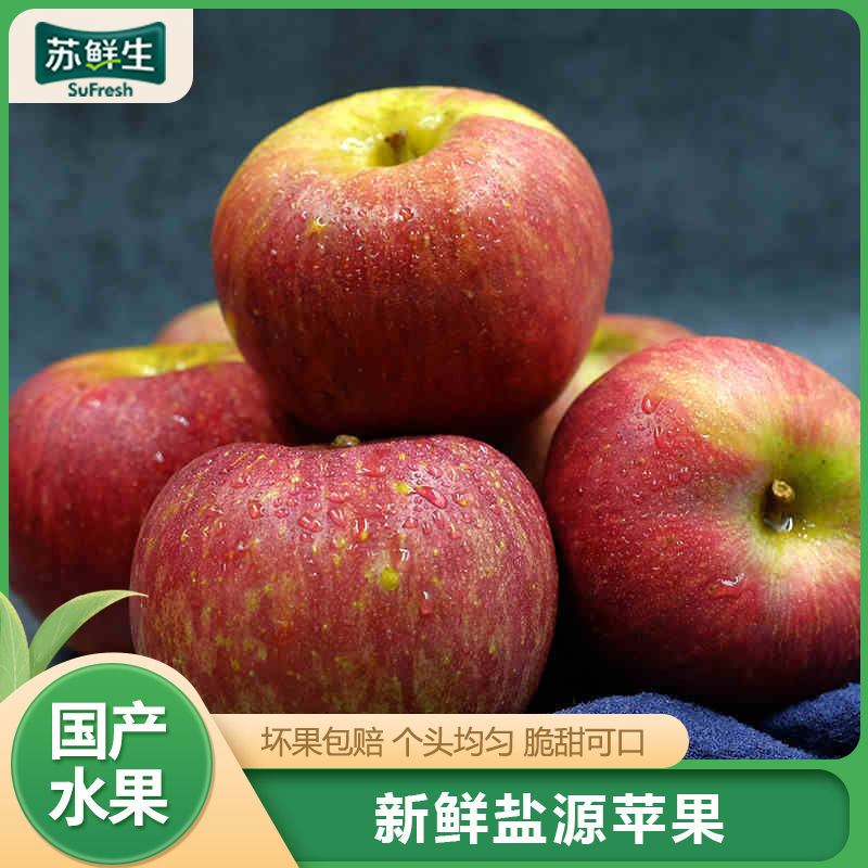 [苏鲜生]四川凉山盐源丑苹果 净重9斤 特大果 20个左右 箱装 当季 新鲜水果