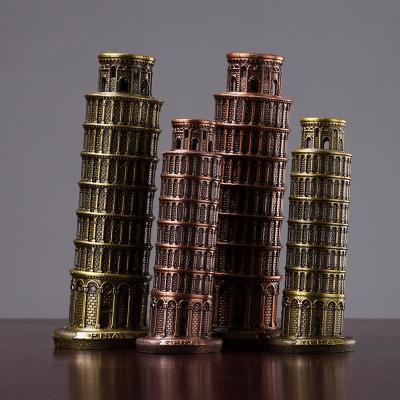 美帮汇比萨斜塔摆件 意大利工艺模型 建筑家居装饰摆件 金属工艺品