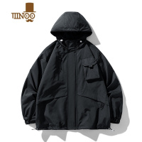 YANXU男士秋季外套港风潮牌宽松休闲夹克山系户外防风防水连帽冲锋衣潮
