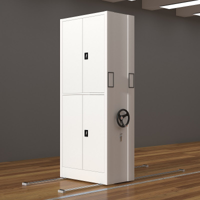 臻远密集架手摇式移动档案柜钢制轨道密集架一列1组