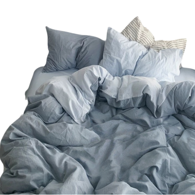 铭思沃四件套1.8米床 雾蓝 套