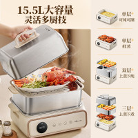 小熊电蒸锅电蒸笼小型早餐机双层大容量多功能可定时煮蛋器家用