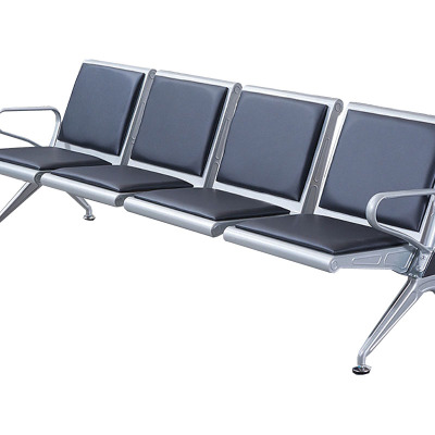 晋舰 钢制排椅机场椅加固加厚医院长椅候诊椅连排输液等候椅A款四皮面