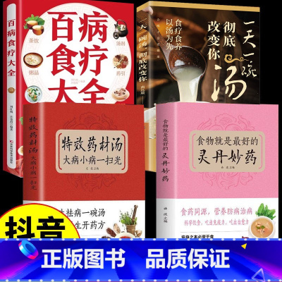 4本:一天一碗汤+百病食疗+灵丹+特效药材 [正版]一天一碗汤彻底改变你食疗食养以汤为先中国现代养生汤谱滋补调养体质汤水