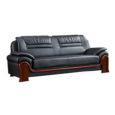 晋舰 办公沙发会客区皮沙发办公室中式商务沙发组合 西皮三人位