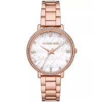 Michael Kors 女士玫瑰金不锈钢腕表mm石英防水都市潮酷商务女表