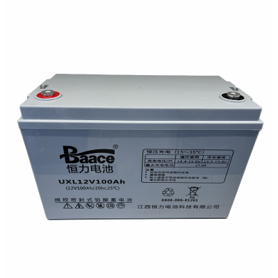 BAACE恒力铅酸免维护蓄电池UXL12V100Ah(30节12V100Ah一组、含电池连接线) 组1组