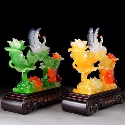 美帮汇幸福如意天鹅摆件新房卧室客厅装饰送朋友闺蜜创意结婚