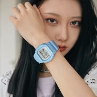 CASIO官方旗舰店卡西欧手表男G-SHOCK 复古潮流小方块石英表 男限量运动学生休闲电子表男款DW-5600SC