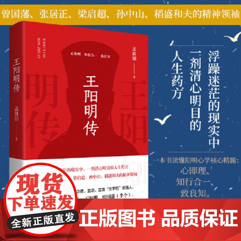 王阳明传 孟斜阳 知行合一的心学智慧 浮躁迷茫的现实中 一剂清心明目的人生药方人生哲学国学经典书籍传习录管理智慧