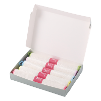 爱竹人 美家白色洗碗毛巾5件套 20cm×25cm 盒