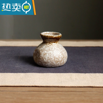 敬平日式复古陶瓷牙签盒创意家用个性罐牙签筒轻奢酒店专用餐厅 祥瑞布袋牙签筒