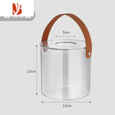 三维工匠桌面创意卷纸筒圆筒茶几收纳盒抽纸卷纸盒客厅多卫生间纸巾盒 升级透明 带盖