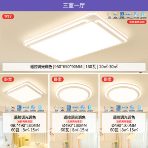 雷士照明吸顶灯2025新款主客厅灯智能卧室简约灯具全屋套餐白色