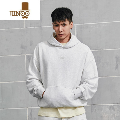 YANXU街区O-01连帽卫衣宽松落肩美式高街休闲舒适运动男套头衫