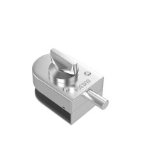 历途科技 玻璃门地锁 单面带旋钮 把