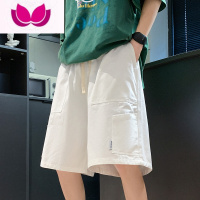 七斓夏季薄款工装短裤男潮牌ins休闲直筒5分日系外穿港风潮流五分裤子