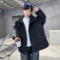 男童冬装外套秋冬款新款男孩青少年棉服大童夹棉冲锋衣冬季