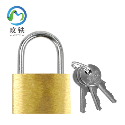 玫铁铜挂锁配3把钥匙50mm单开把