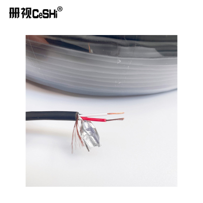 册视2芯屏蔽2+1音频传输线4.5mm抗干扰音频连接线cs-650卷