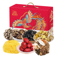 黄金果农凤栖梧桐菌菇礼盒G3香菇1140克礼盒装天然美味健康美味干菌菇