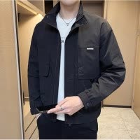 痞帅秋冬季外套新款男立领工装夹克上衣潮牌男装褂子时尚潮in