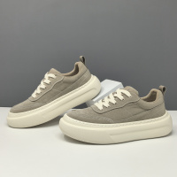 男士夏季低帮冰丝布鞋百搭小众欧洲站男鞋春夏透气厚底增高休闲鞋