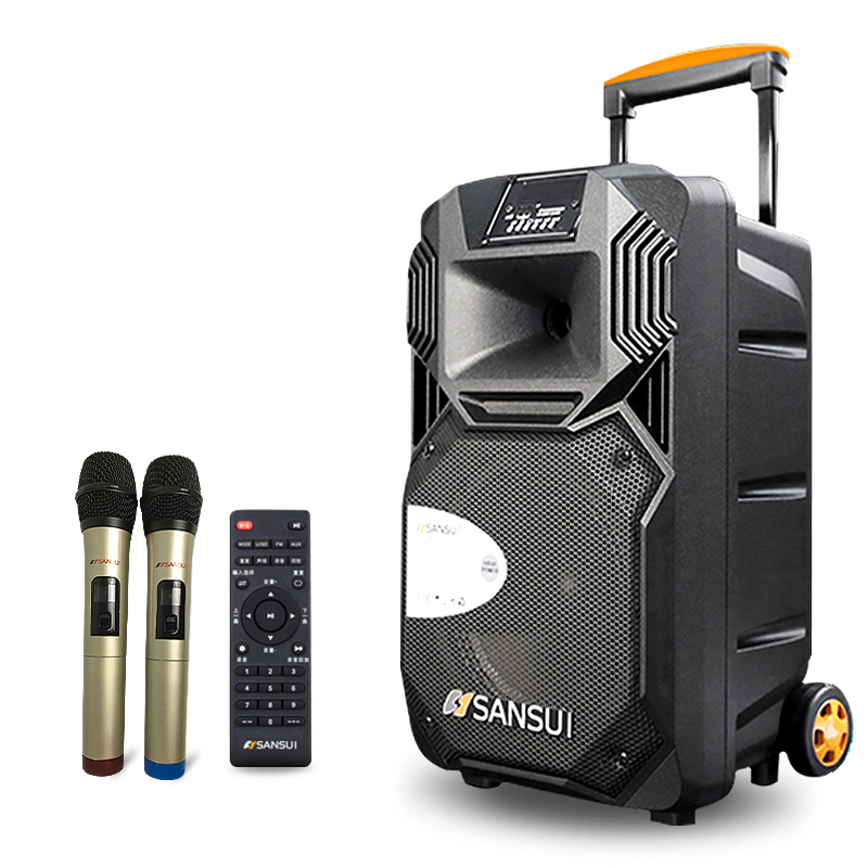 sansui山水ss112户外乐队演艺专业移动拉杆音箱大功率舞台音响广场舞