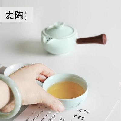 美帮汇侧把壶快客杯便携旅行茶具一壶一两杯收纳茶功夫茶具茶杯套装