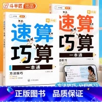 [全2册]速算巧算一本通★升级版 小学通用 [正版]小学速算巧算技巧一本通全2册大全口算速算天天练一年级二年级三四五六年
