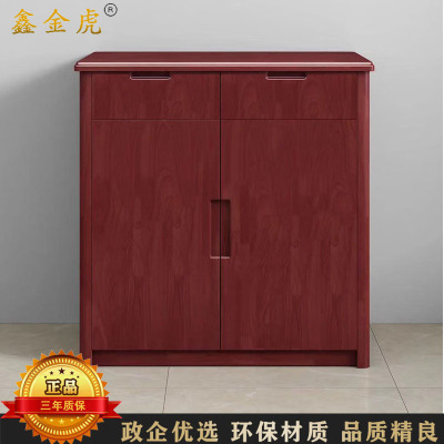 鑫金虎(XIN JIN HU)实木鞋柜家用门口对开门大容量收纳柜