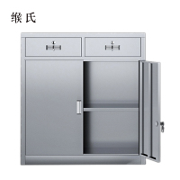 缑氏室文件柜不锈钢柜子储物柜资料柜档案柜带锁文件柜201二斗下节